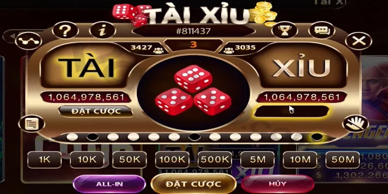 Tài xỉu - game chơi đặc sắc tại sảnh Casino RWIN